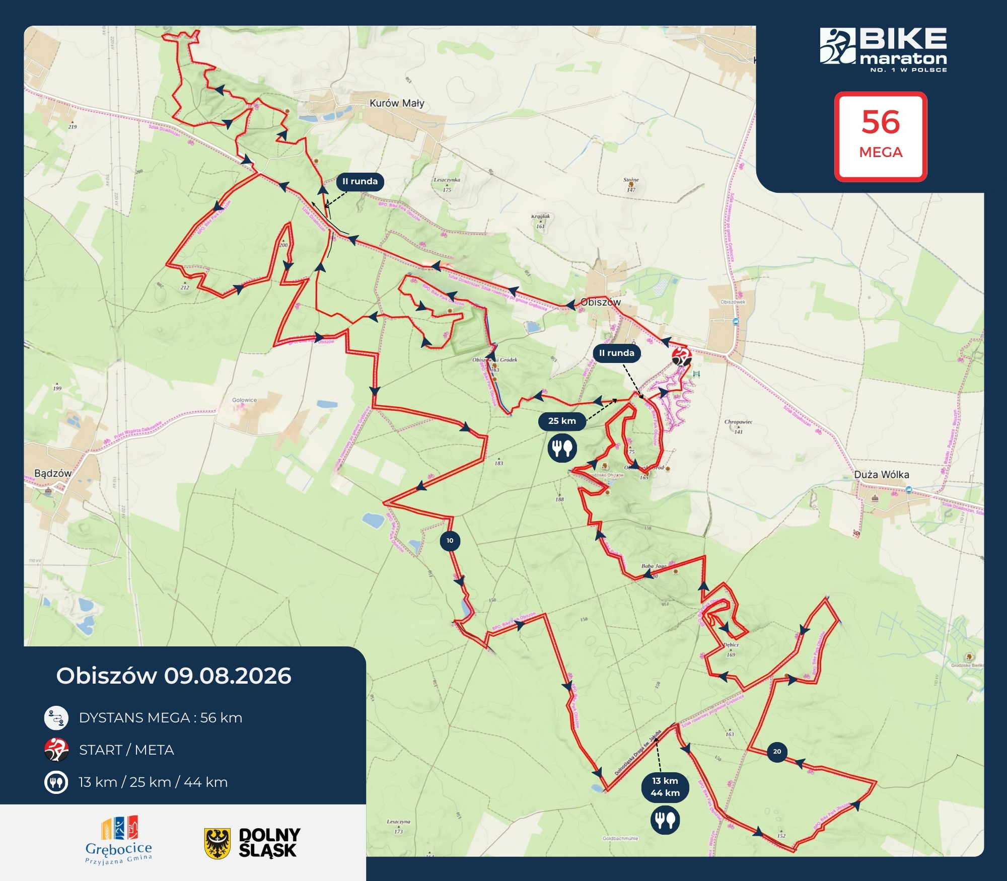 Trasa - Bike Maraton Obiszow
