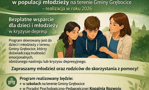 Zdjęcie do Gmina Grębocice stawia na zdrowie psychiczne młodych mieszkańc&oacute;w. Rusza bezpłatny program wsparcia