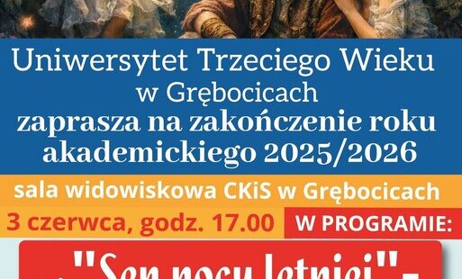 Zdjęcie do UTW zaprasza na Uroczyste Zakończenie Roku Akademickiego 2025/2026 