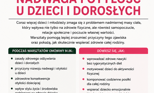 Zdjęcie do Bezpłatne warsztaty o nadwadze i otyłości u dzieci i dorosłych już 23 czerwca w Grębocicach