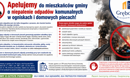 Zdjęcie do Apelujemy do mieszkańc&oacute;w gminy o niepalenie odpad&oacute;w komunalnych w ogniskach i domowych piecach!