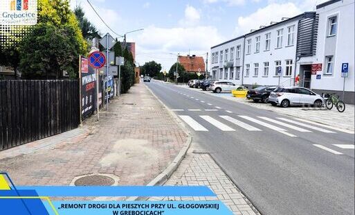 Zdjęcie do Remont chodnik&oacute;w przy ul. Głogowskiej w Grębocicach