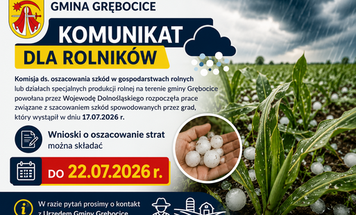 Zdjęcie do Komunikat dla rolnik&oacute;w &ndash; szacowanie szk&oacute;d po gradobiciu