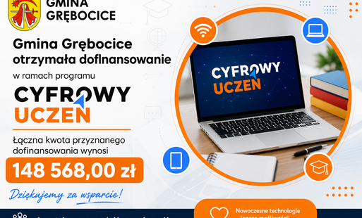 Zdjęcie do Cyfrowa przyszłość naszych uczni&oacute;w! Gmina Grębocice pozyskała blisko 150 tys. zł na nowoczesny sprzęt dla szk&oacute;ł