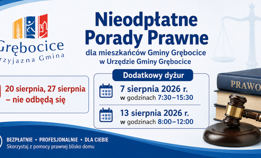 Zdjęcie do Zmiany termin&oacute;w nieodpłatnych porad prawnych w sierpniu 2026r.