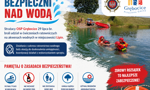 Zdjęcie do Strażacy OSP Grębocice doskonalili umiejętności ratownictwa wodnego