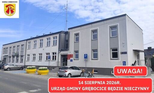 Zdjęcie do Urząd Gminy Grębocice nieczynny 14 sierpnia 2026 r.