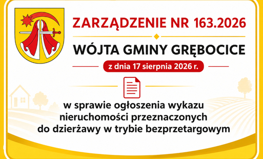 Zdjęcie do Wykaz nieruchomości przeznaczonych do dzierżawy w trybie bezprzetargowym