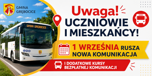 Zdjęcie do 1 WRZEŚNIA RUSZA NOWA KOMUNIKACJA I DODATKOWE KURSY BEZPŁATNEJ KOMUNIKACJI 