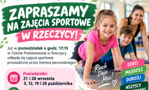 Zdjęcie do Zapraszamy na zajęcia sportowe w Rzeczycy