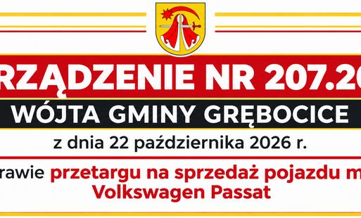 Zdjęcie do  ZARZĄDZENIE NR 207.2026 W&Oacute;JTA GMINY GRĘBOCICE
